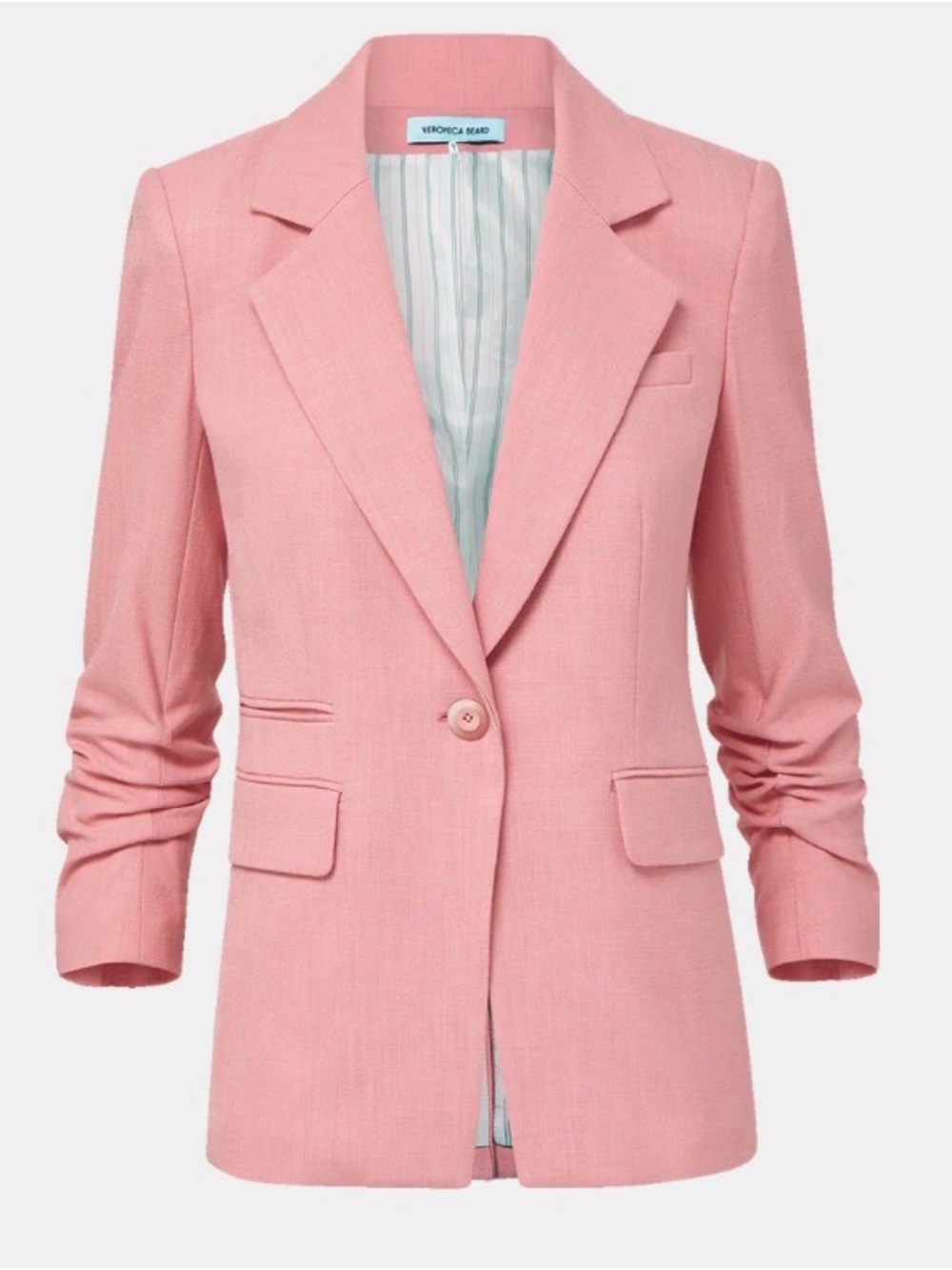 Veronica Beard Battista Dickey Jacket Pink Single-Breasted Blazer
